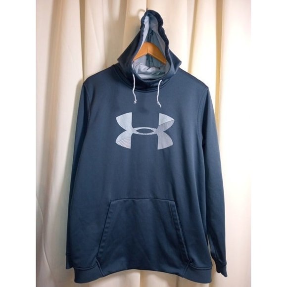 Under Armour Size XL Loose Blue Fleece Lined Hoodie‎ -Minor Issues - Picture 1 of 8